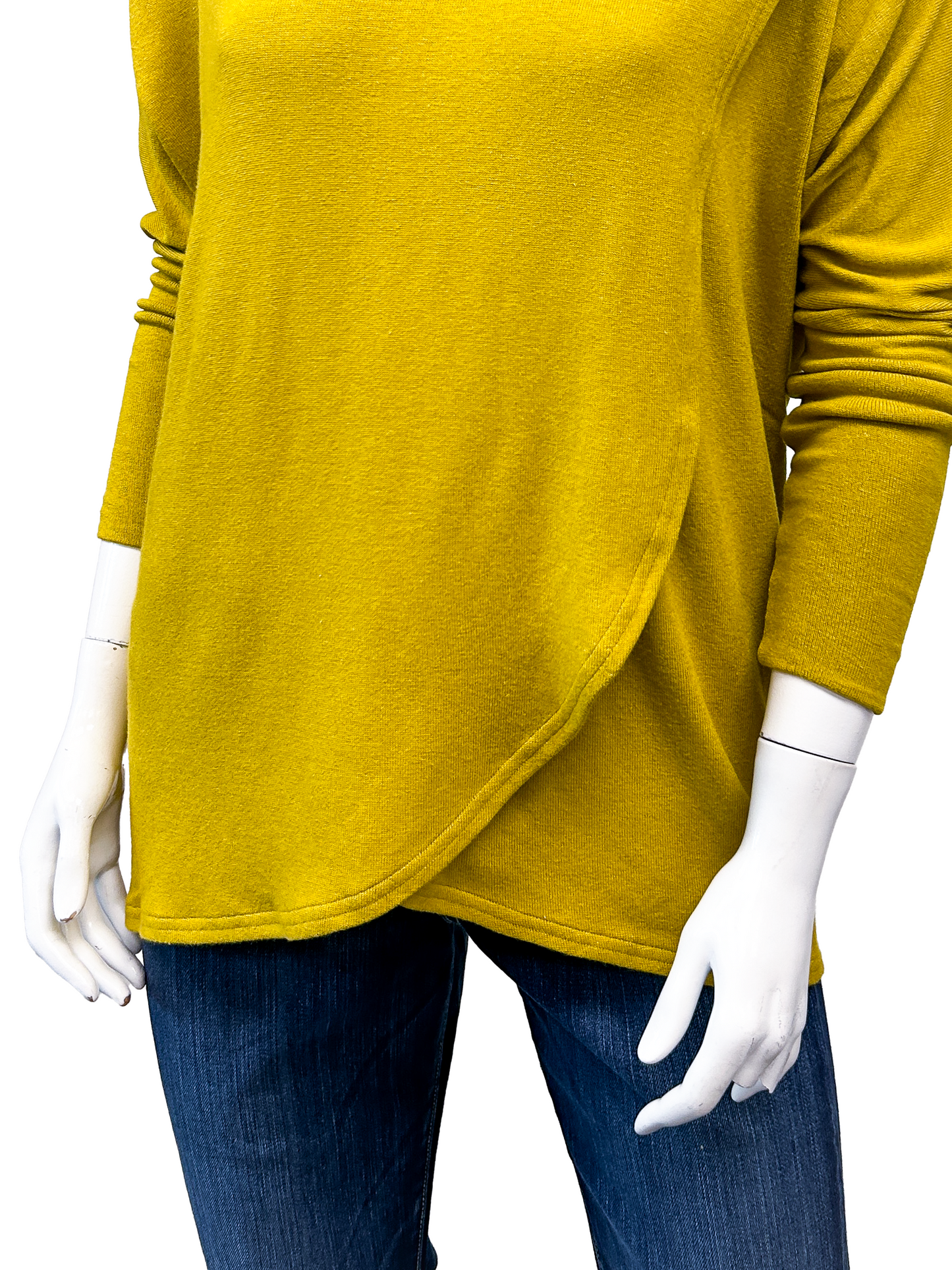 Modal Sweater knit Cross Over Turtleneck