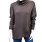 Modal Sweater knit Cross Over Turtleneck