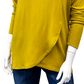 Modal Sweater knit Cross Over Turtleneck