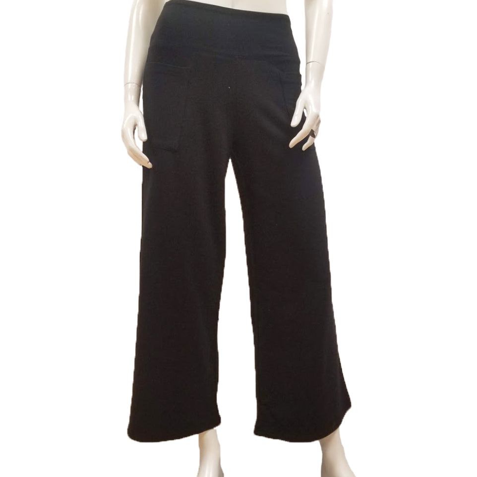 Bamboo French Terry High Rise Palazzo Pant